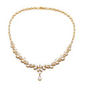 Marquise Cut Cubic Zircon Leaf Bridal Necklace & Earrings