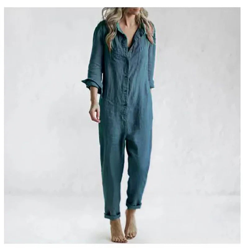 Lili Linen Vintage Jumpsuit