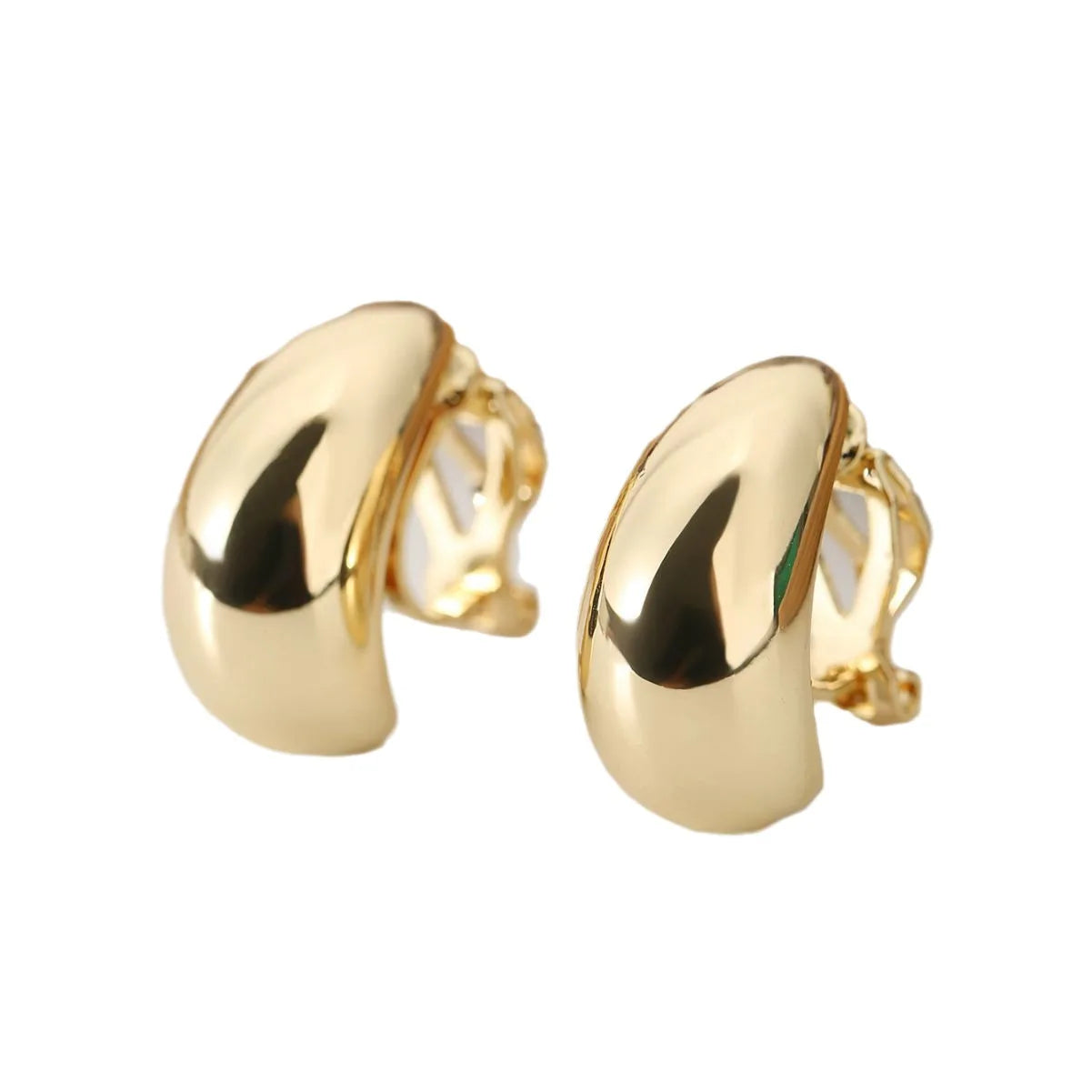 Luxury Droplet Zinc Clip-On Earings