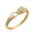Cubic Zirconia Leopard Bangle Bracelet