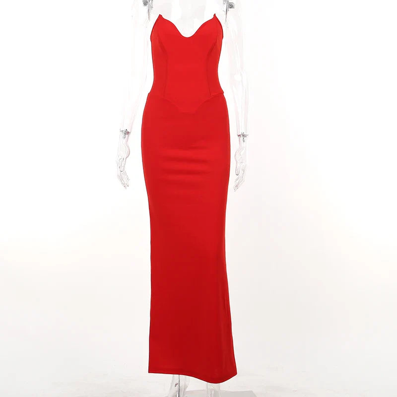 Pristine Corset Maxi Dress